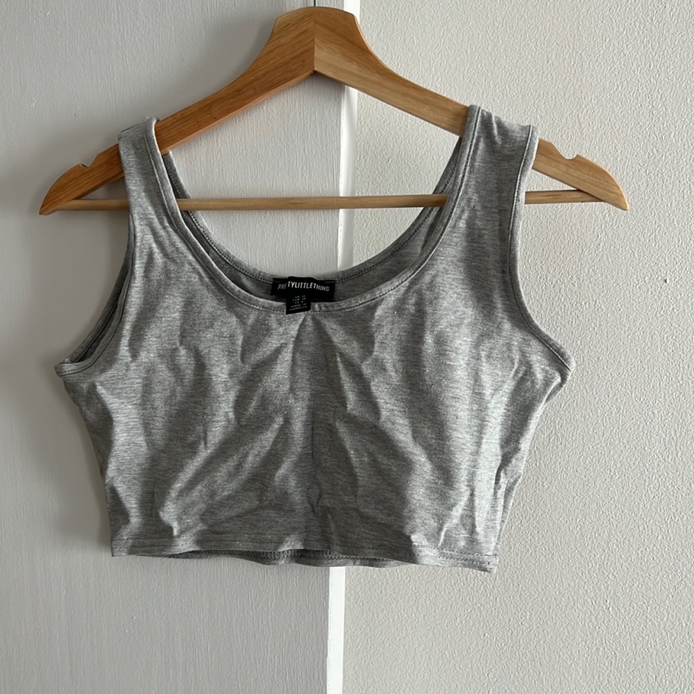 Grey Crop Top